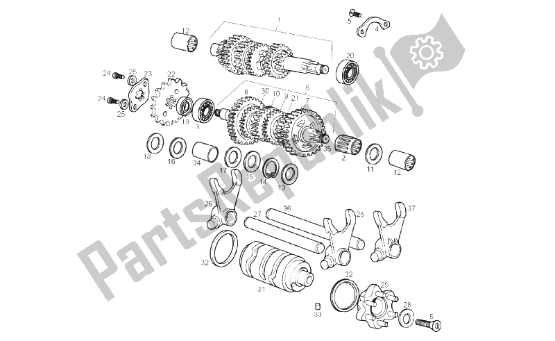 Toutes les pièces pour le Boîte De Vitesses du Derbi Senda 50 R X Race 2T E2 2010