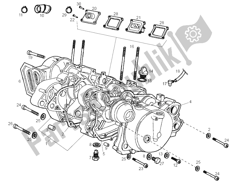 All parts for the Carters of the Derbi Senda 50 R Black Devil 2A Edicion 2003