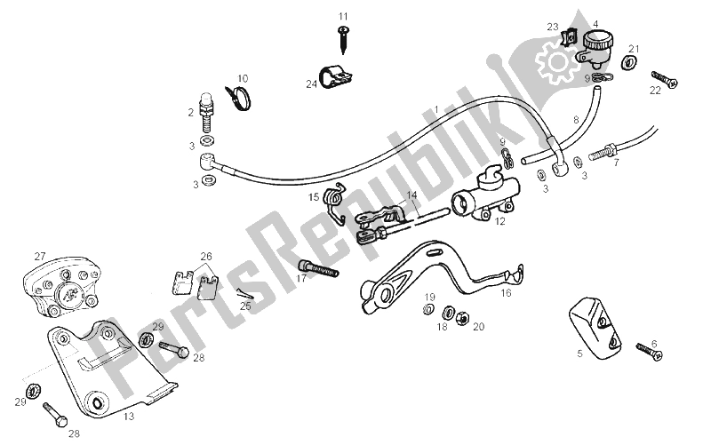 Alle onderdelen voor de Achterrem van de Derbi Senda 50 R DRD Racing LTD Edition E2 2 Edicion 2005