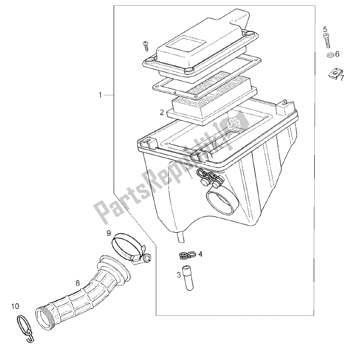 Toutes les pièces pour le Filtre à Air du Derbi GPR 50 2T E2 2009