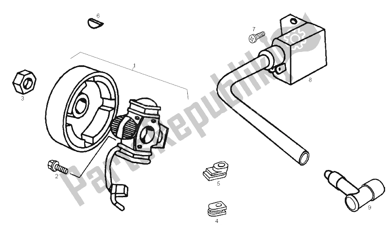 Alle onderdelen voor de Cdi Magneto Assy van de Derbi Variant Start Courier E2 50 2004