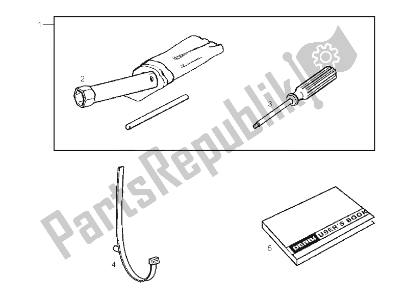 Todas las partes para Accesorios de Derbi GPR 50 Replica Pesek E2 2007