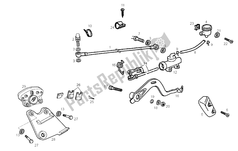 Todas las partes para Freno Trasero de Derbi Senda 50 SM DRD Edition Black E2 2005