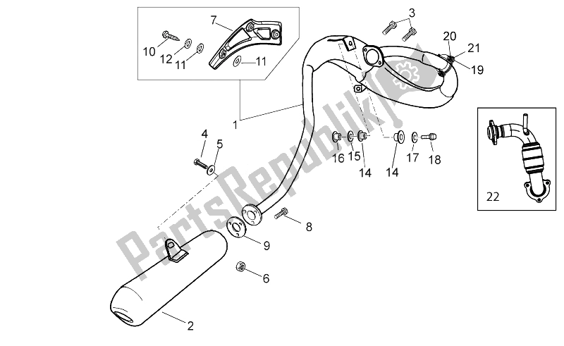 All parts for the Exhaust Pipe of the Derbi Senda SM DRD X Treme 50 2T E2 Limited Edition 2014