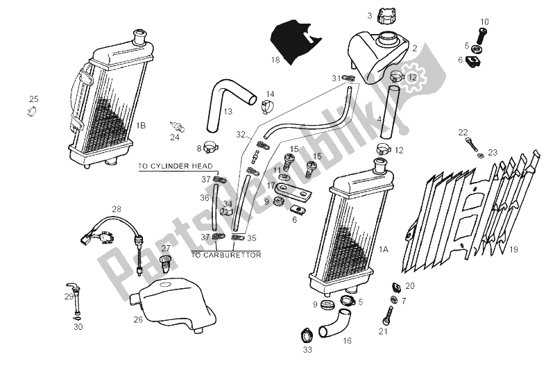 Toutes les pièces pour le Système De Refroidissement du Derbi Senda 50 R X Race E2 4 Edicion 2006