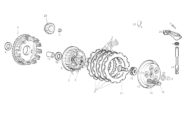 All parts for the Clutch of the Derbi Senda 50 SM DRD 2T E2 LTD Edition 2012