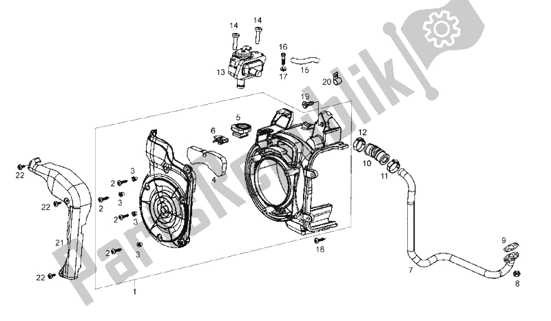 All parts for the Secondary Air (2) of the Derbi Boulevard 125 CC 4T E3 2008