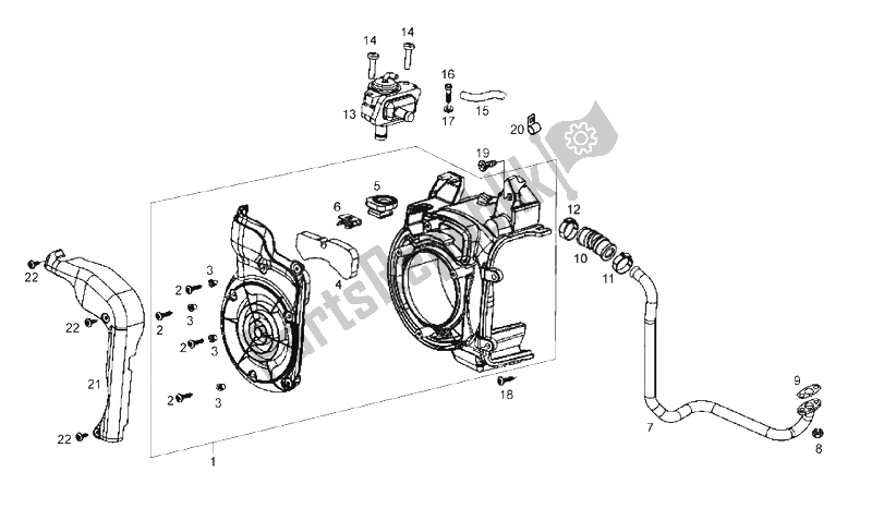 Tutte le parti per il Aria Secondaria (2) del Derbi Boulevard 125 CC 4T E3 2008