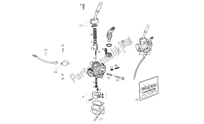 Todas las partes para Carburador I de Derbi Senda 50 R X Trem 2T E2 2010