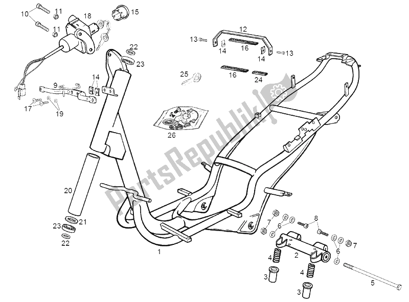 Toutes les pièces pour le Béquille Centrale du Derbi Atlantis LC 50 1999