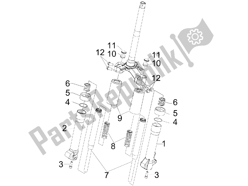 Toutes les pièces pour le Composants De La Fourche (escortes) du Derbi Sonar 50 2T 2009