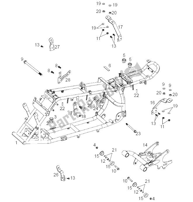 All parts for the Connecting Rod (2) of the Derbi DFW 50 CC E2 2005