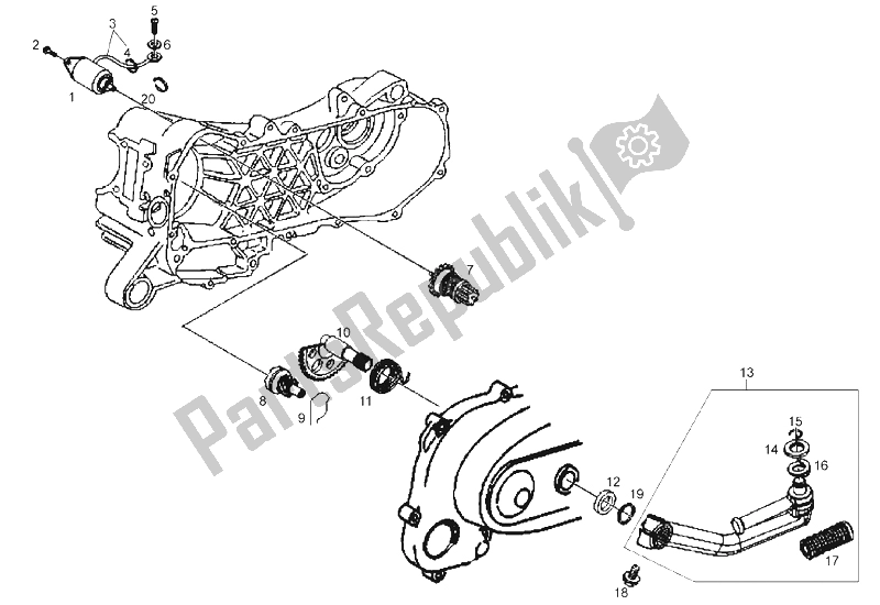 Todas las partes para Motor De Arranque de Derbi Boulevard 50 CC 4T E2 25 KMH 2009