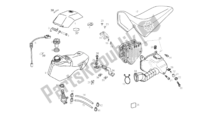 Toutes les pièces pour le Réservoir - Boîte à Air du Derbi Senda 50 R X Race 2T E2 2010