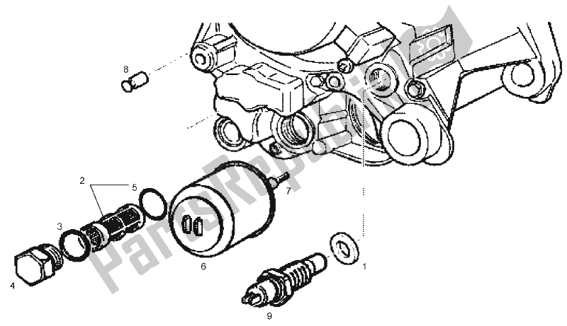 All parts for the Oil Filter of the Derbi GP1 250 CC E2 3 VER 2006