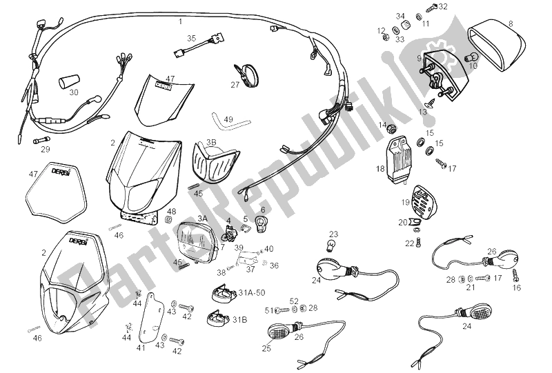 All parts for the Electrical System of the Derbi Senda 50 R X Trem 2A Edicion 2003