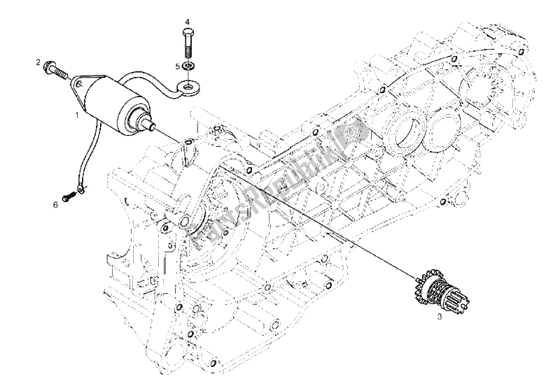 All parts for the Starter Motor (2) of the Derbi Boulevard 125 CC 4T E3 2008