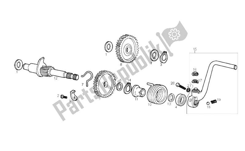 Todas las partes para Eje De Arranque de Derbi Senda 50 SM DRD X Treme LTD Edition 2T E2 2013