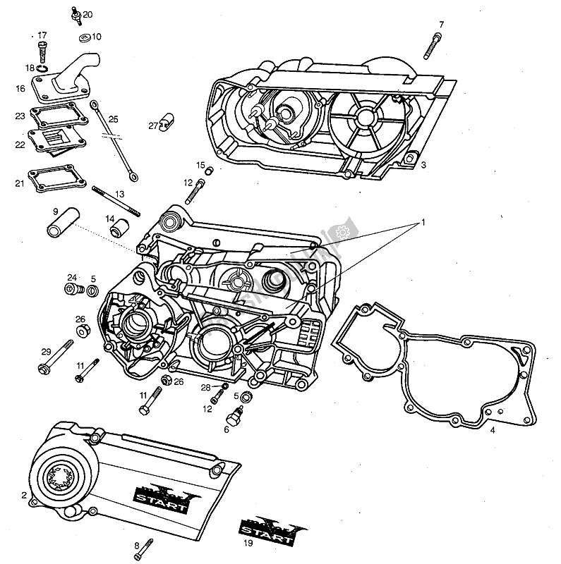 Todas las partes para Carters de Derbi Variant Start Sport 50 1999