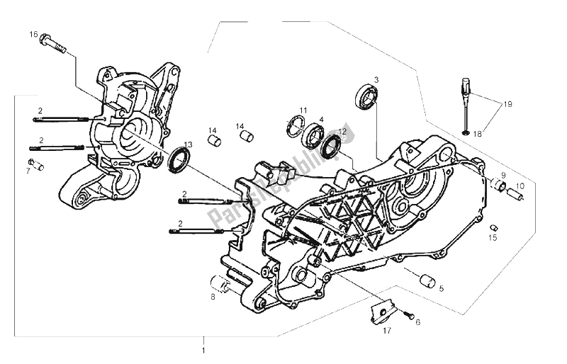 Tutte le parti per il Carrettieri del Derbi Atlantis 4T 50 CC E2 2007