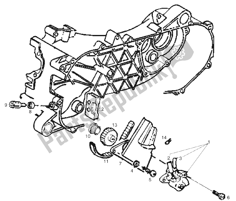 Toutes les pièces pour le La Pompe à Huile du Derbi GP1 50 CC Open E2 2 VER 2006