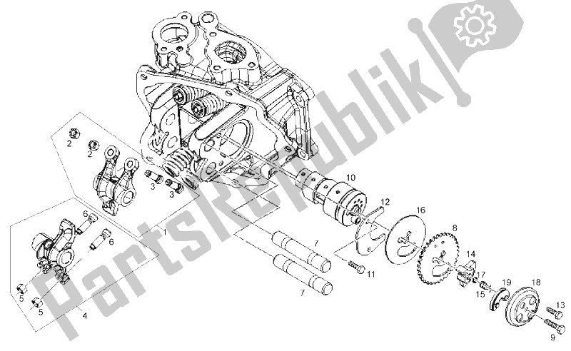 All parts for the Camshaft of the Derbi GP1 LOW Seat 250 CC E3 2 VER 2007