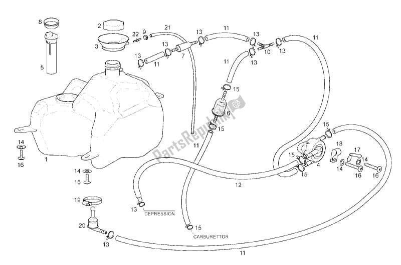 Todas las partes para Depósito De Combustible de Derbi Rambla 125 CC 250 E3 2007