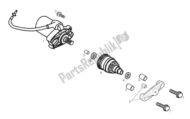 Toutes les pièces pour le Démarreur du Derbi GPR 50 Replica R E2 3 VER 2006