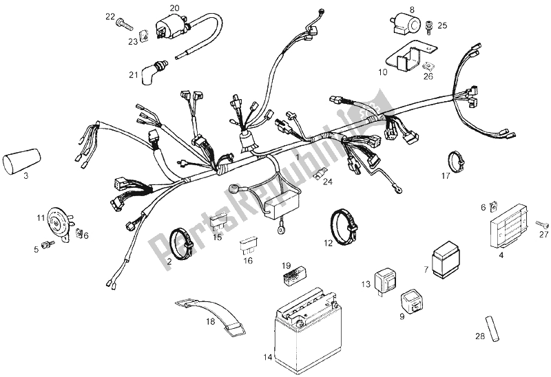 All parts for the Electrical System of the Derbi Senda 125 SM 4T Baja E3 2007
