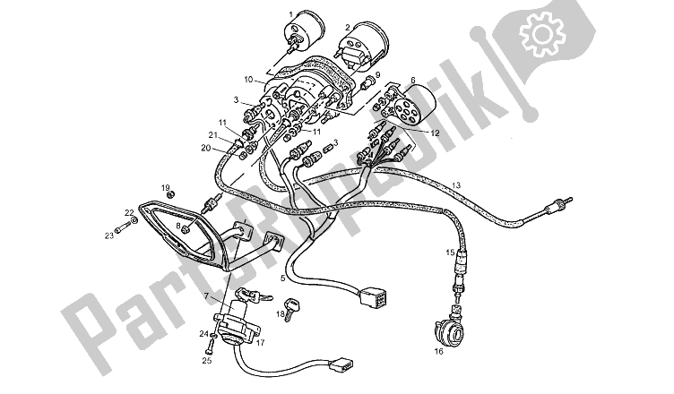 Todas las partes para Tablero de Derbi GPR 50 R Export 1997