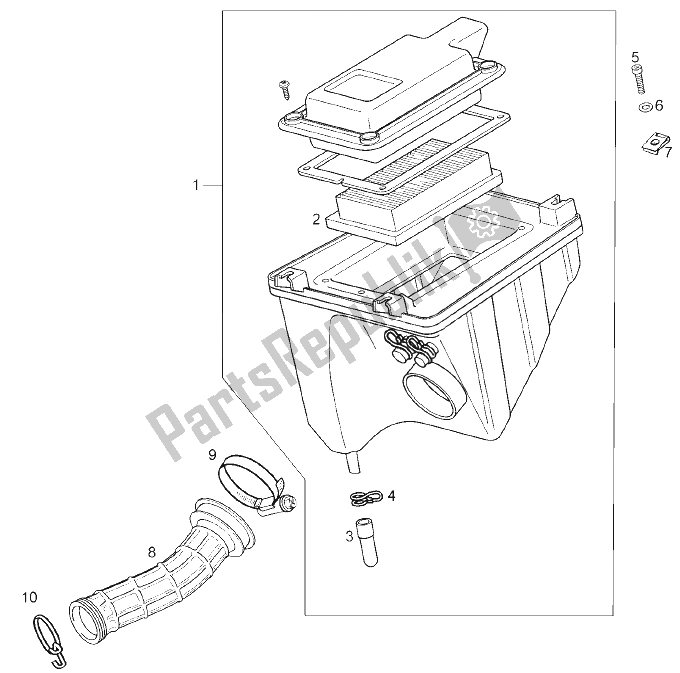 Toutes les pièces pour le Filtre à Air du Derbi GPR 50 2T E2 CH 2010