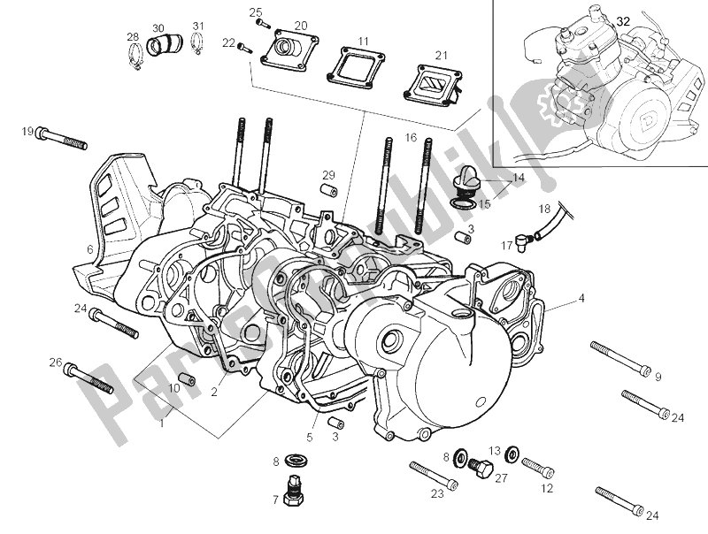 Todas las partes para Carters de Derbi Senda 50 SM DRD Racing LTD Edition E2 2006