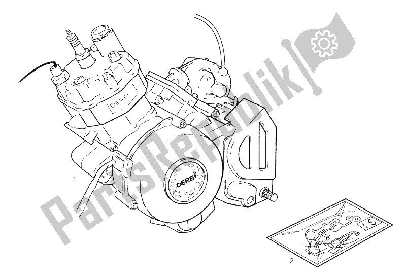 Alle onderdelen voor de Motor van de Derbi Senda 50 SM X Race E2 2A Edicion 2004