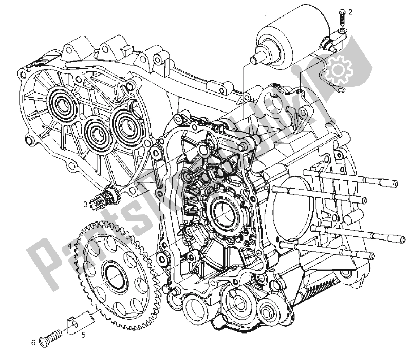 Alle onderdelen voor de Starter Montage van de Derbi GP1 LOW Seat 250 CC E3 2 VER 2007