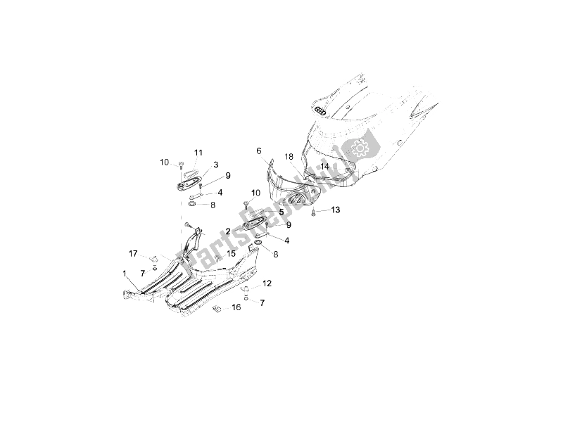 Toutes les pièces pour le Housse Centrale - Repose-pieds du Derbi Sonar 50 2T 2009