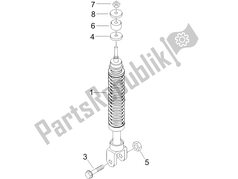 Toutes les pièces pour le Suspension Arrière - Amortisseur / S du Derbi Sonar 50 2T 2009