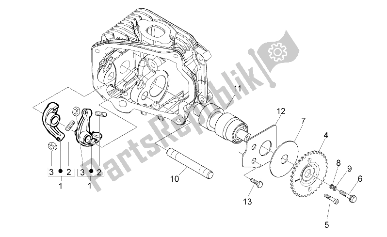 Wszystkie części do Wa? Rozrz? Dczy Derbi Variant Sport 125 4T E3 2012