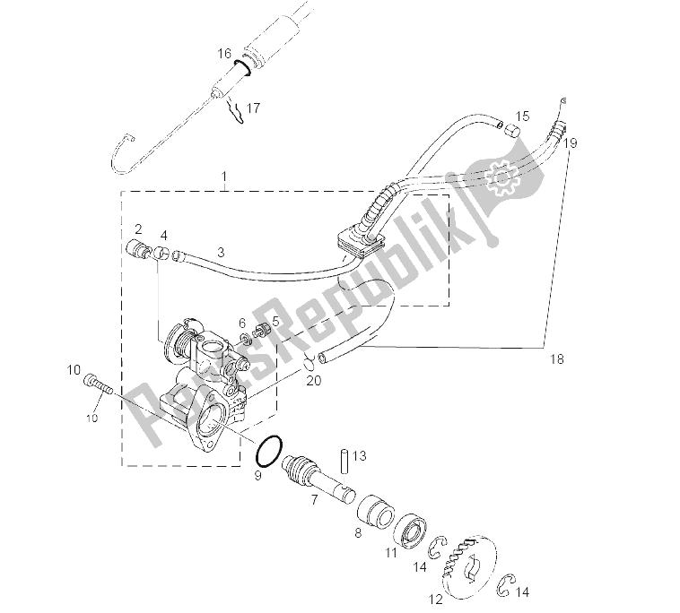 Tutte le parti per il Pompa Dell'olio del Derbi GPR 125 Racing R E2 2 Edicion 2004