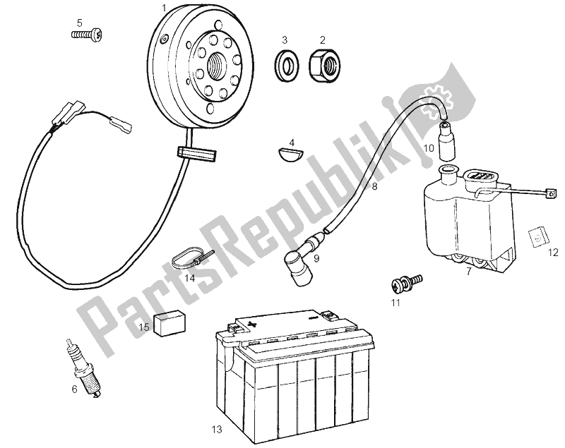 Alle onderdelen voor de Cdi Magneto Assy van de Derbi Senda 50 R X Race E2 3 VER 2007