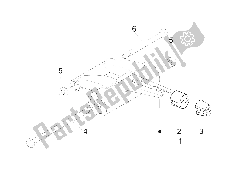 All parts for the Swinging Arm of the Derbi Sonar 50 2T 2009