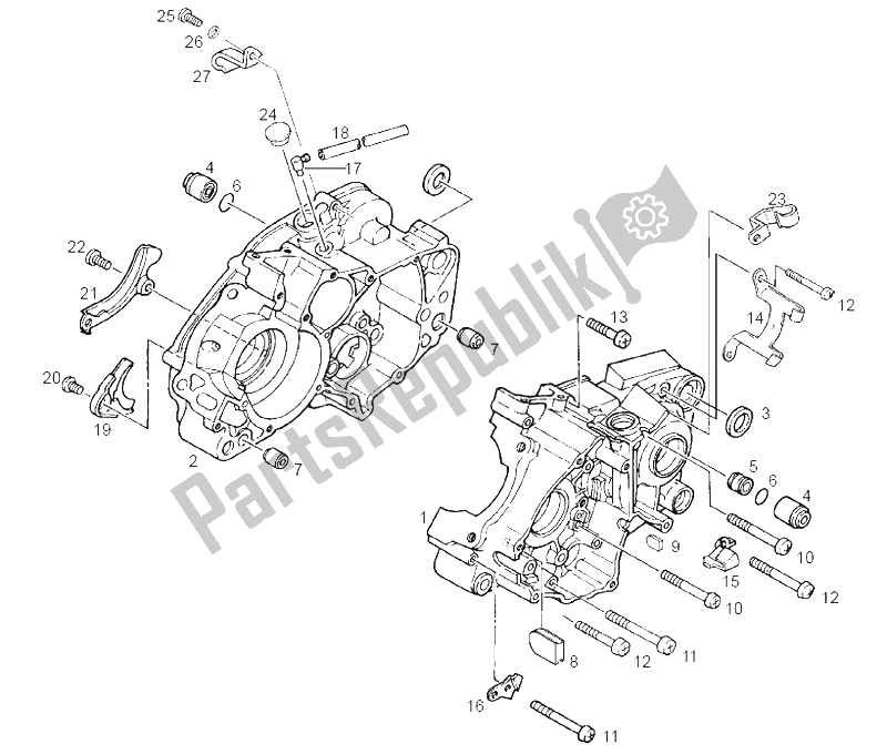 All parts for the Carters of the Derbi GPR 125 Nude Sport E2 2 Edicion 2004