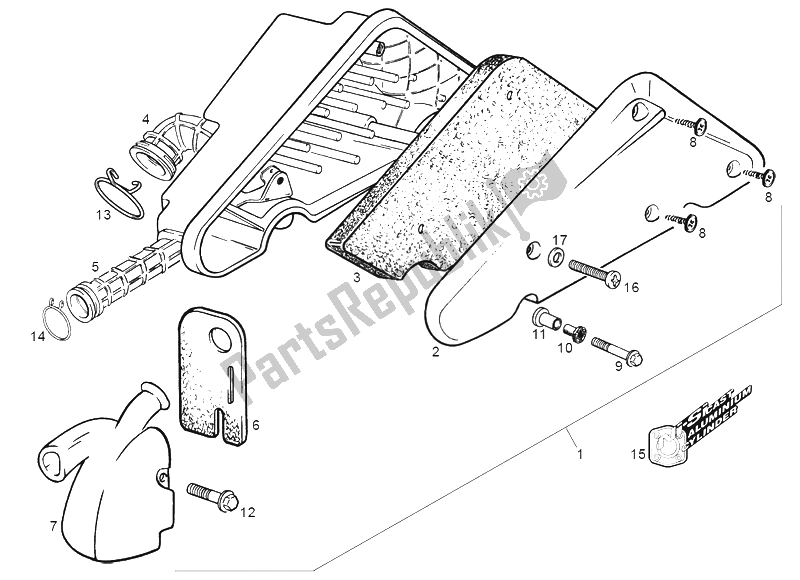 Todas las partes para Filtro De Aire de Derbi Atlantis Red Bullet AIR 50 2001