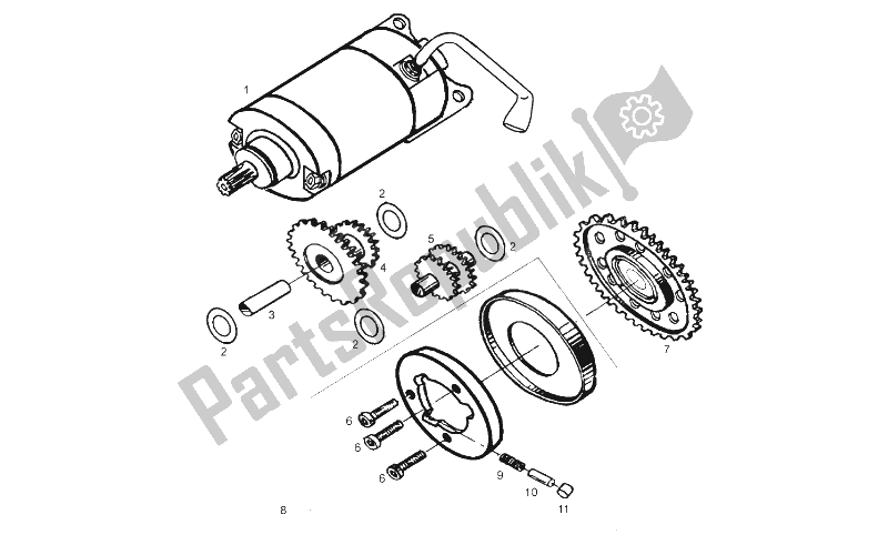 Todas las partes para Motor De Arranque - Unidad De Encendido de Derbi Senda 125 R Baja 4T E3 2010