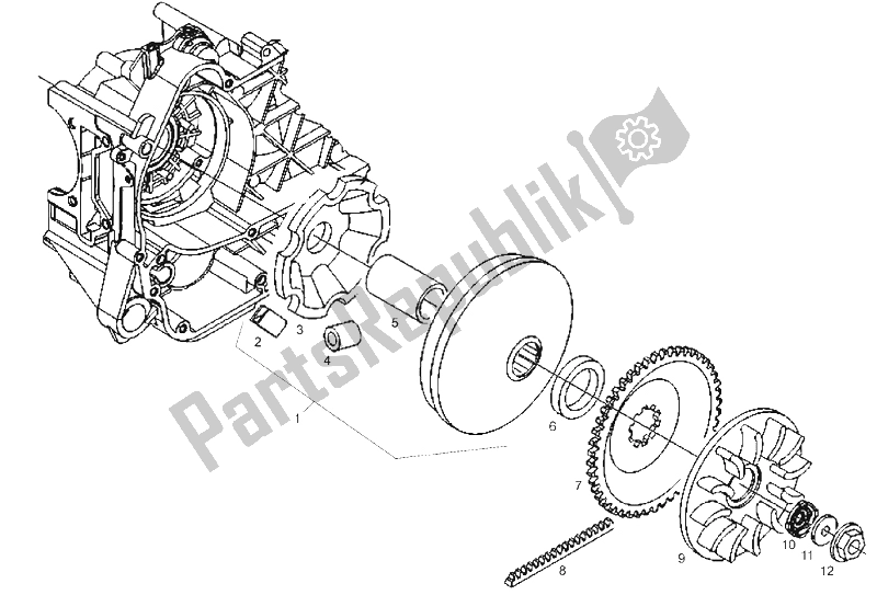 Wszystkie części do Ko? O Pasowe Dystrybucji Derbi Atlantis 4T 50 CC E2 2007