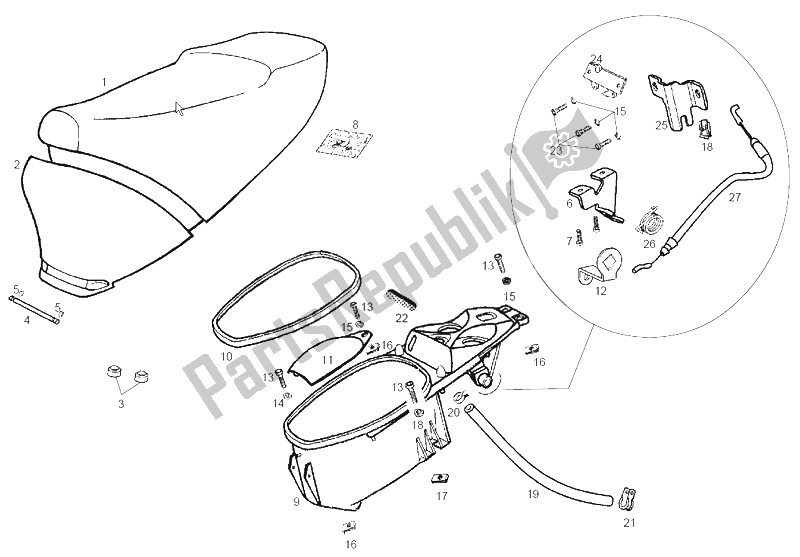 Todas las partes para Ensillar de Derbi GP Series 02 Export 50 2001