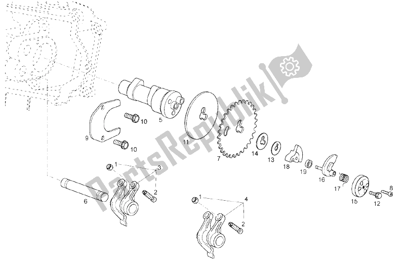 Todas las partes para Eje De Arranque de Derbi Rambla 125 CC 250 E3 2007