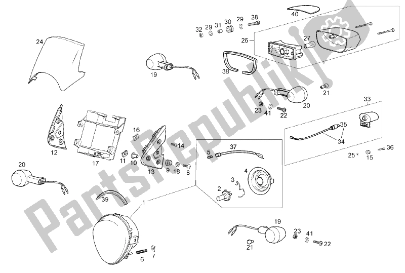 Todas las partes para Luz De Matrícula (2) de Derbi Cafe 125 E3 2008