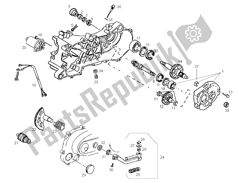 Wszystkie części do Pompa Wodna Derbi GP Series 02 Export 50 2001