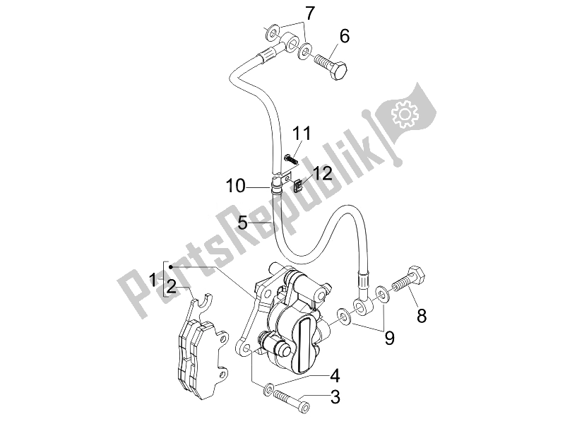 All parts for the Brakes Pipes - Calipers of the Derbi Boulevard 150 4T E3 2010