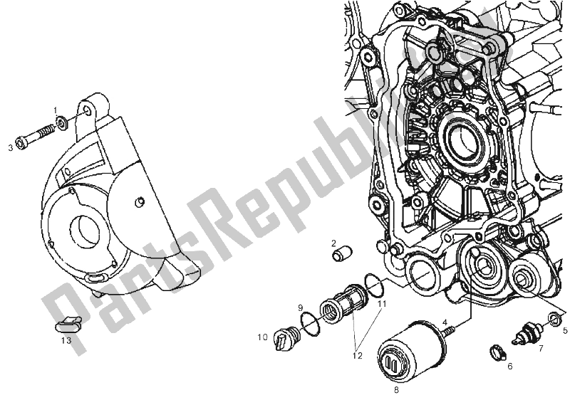 Toutes les pièces pour le Couvercle De Volant du Derbi GP1 125 E2 3 VER 2006